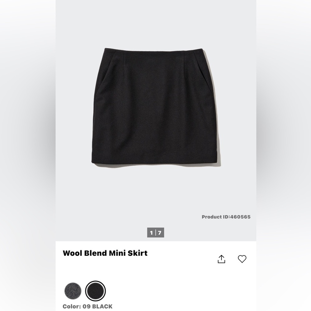 New Uniqlo wool blend skirt